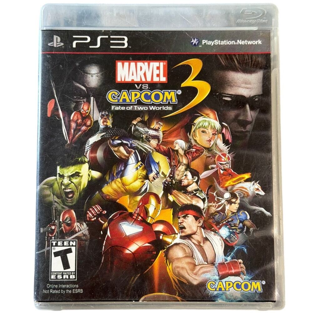 Marvel Vs Capcom 3 Fate of Two Worlds PS3 Playstation 3 CIB manual